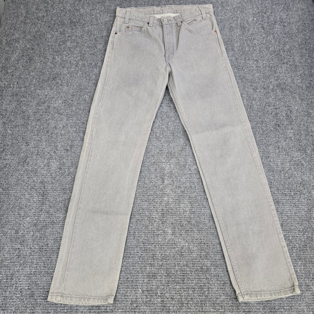 Vintage Levi’s 505 Regular Fit Jeans Mens 34x34 Gray USA 90s Straight Red Tab